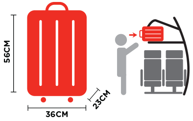 hand carry luggage size inches