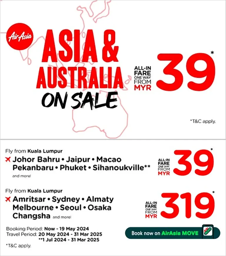 Asia & Australia on Sale