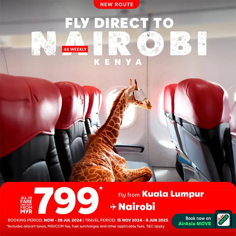 Fly direct to Nairobi