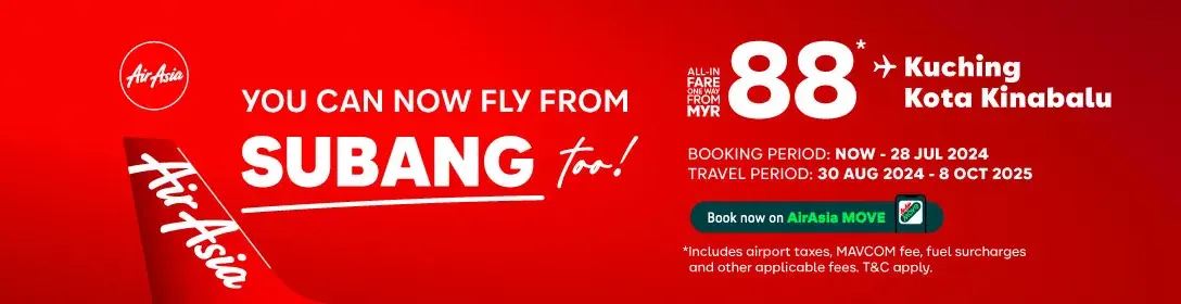 You can now fly from Subang too!