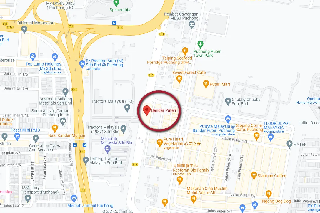 Bandar Puteri Lrt Station Location Map Google.webp