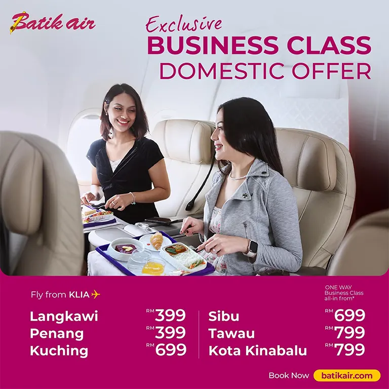 Exclusive Business Class, domestic offer